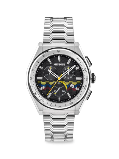 Shop Missoni M331 Stainless Steel Chronograph Watch In Silver