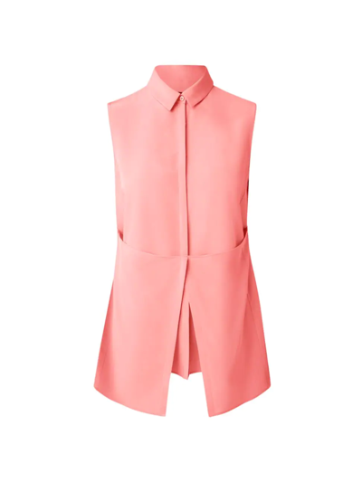 Shop Akris Women's Silk Tunic Blouse In Alpine Pink