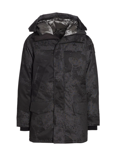 Shop Canada Goose Men's Langford Holiday Reflective Parka In Drifting Ice Blk