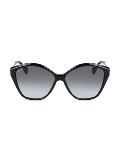 Shop Lanvin Women's Babe 59mm Tea Cup Sunglasses In Black
