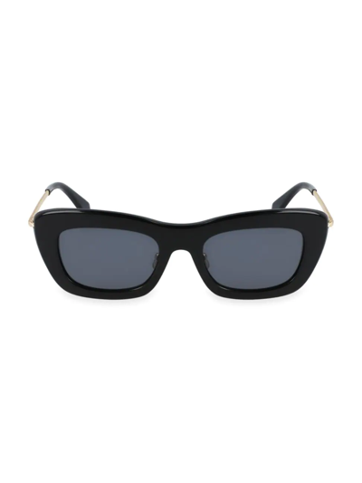 Shop Lanvin Women's Babe 51mm Rectangular Sunglasses In Black
