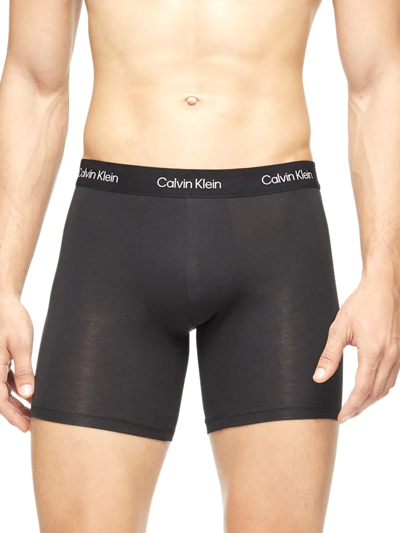 Shop Calvin Klein Men's Ultra-soft Modern Boxer Brief In Black