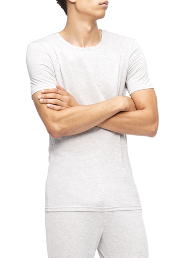 Shop Calvin Klein Men's Ultra-soft Modern Lounge Crewneck T-shirt In Grey