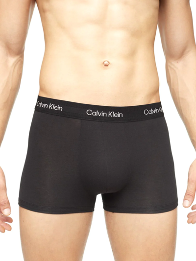 Shop Calvin Klein Men's Ultra-soft Modern Trunk In Black