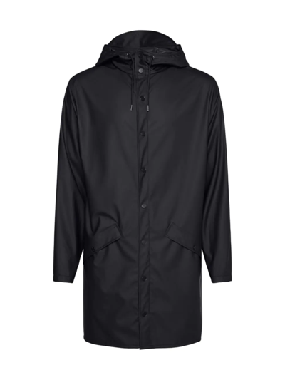 Shop Rains Men's Waterproof Long Jacket In Black