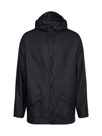 Shop Rains Men's Waterproof Rain Jacket In Black