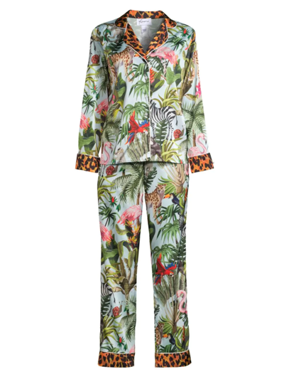 Shop Averie Sleep Women's Into The Wild Suri Laguna 2-piece Pajama Set In Sky Blue