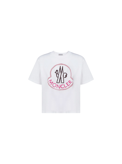 Shop Moncler T-shirt In Off White