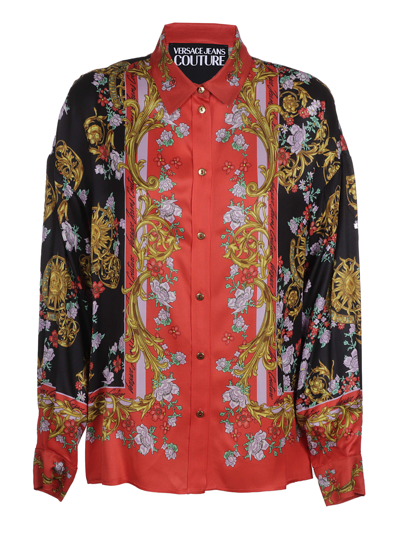 Shop Versace Jeans Couture Shirt Twill Panel In G53