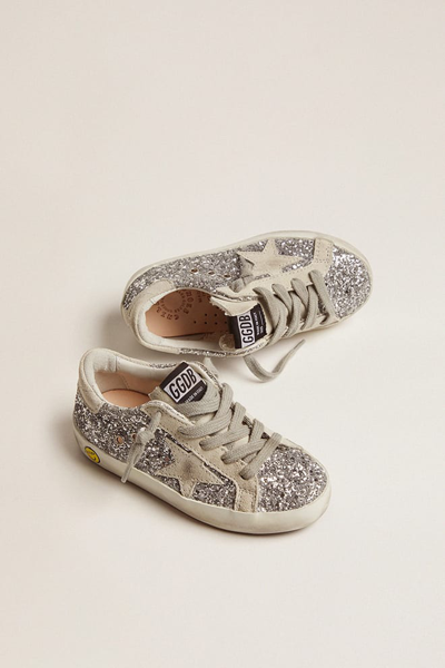 Shop Golden Goose Sneakers Glitter In Silver