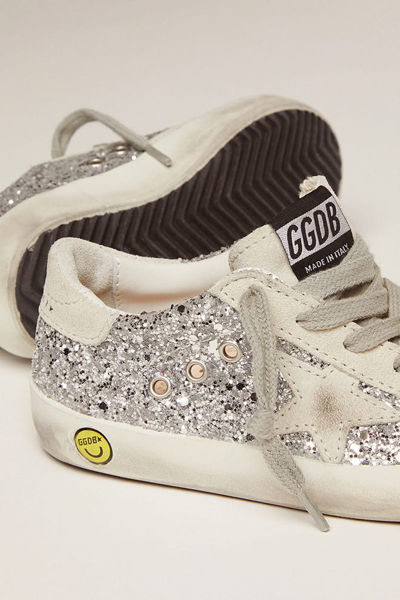Shop Golden Goose Sneakers Glitter In Silver