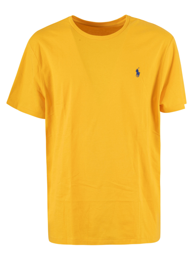 Shop Ralph Lauren Round Neck T-shirt In Gold