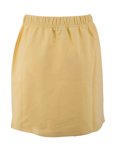 Shop Chiara Ferragni Embroidered Logo Skirt In Sun
