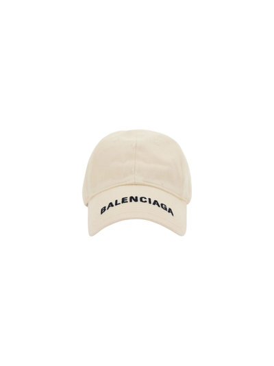 Shop Balenciaga Hat In Chalky White/black