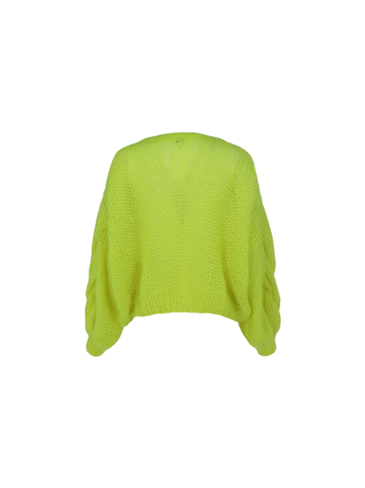 Shop Loewe Angram Mohair Sweater In Neon Yellow