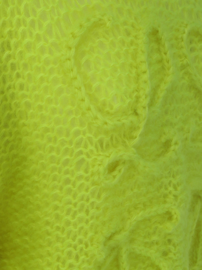 Shop Loewe Angram Mohair Sweater In Neon Yellow