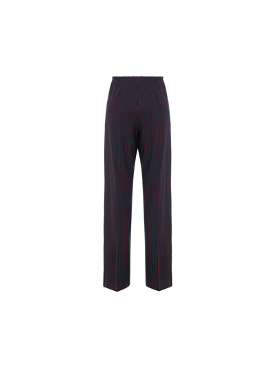 Shop Palm Angels Loose Track Pants In Navy Blue