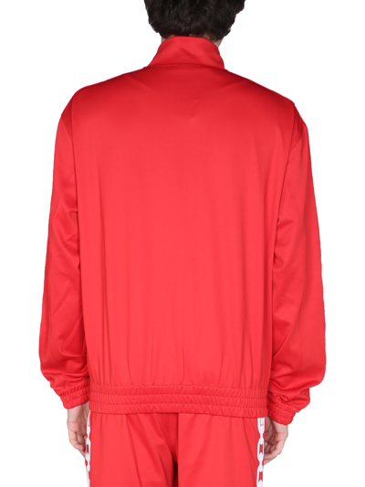 Shop Gcds Chain Print Sweatshirt In Rosso