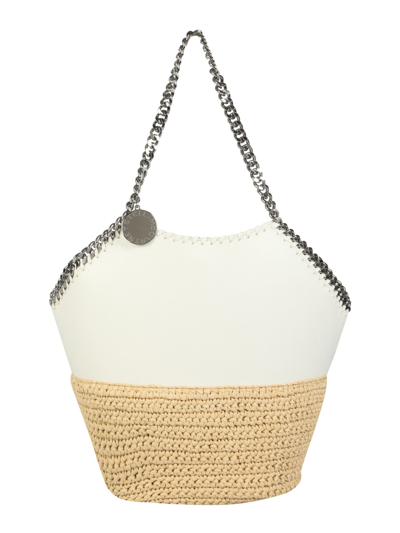 Shop Stella Mccartney Large Falabella Tote Bag In Bianco