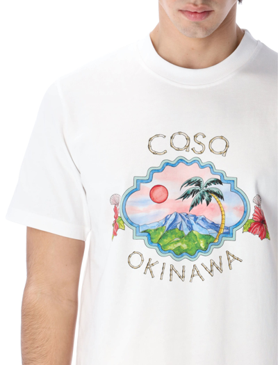 Shop Casablanca Casa Okinawa Printed T-shirt In White Casa Okinawa