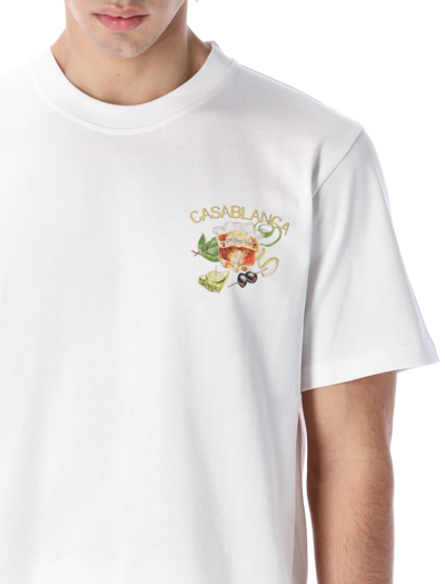 Shop Casablanca Casa Club Printed T-shirt In White Casa Club