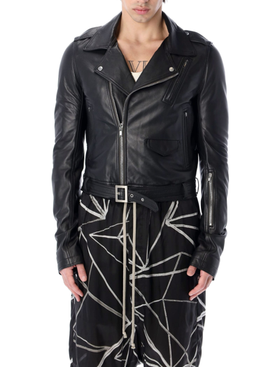 Shop Rick Owens Lukes Stooges Leather Jacket In Black