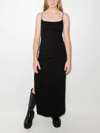 Ambush Chain Viscose Blend Midi Dress In Black
