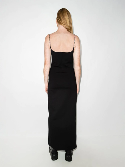 Ambush Chain Viscose Blend Midi Dress In Black