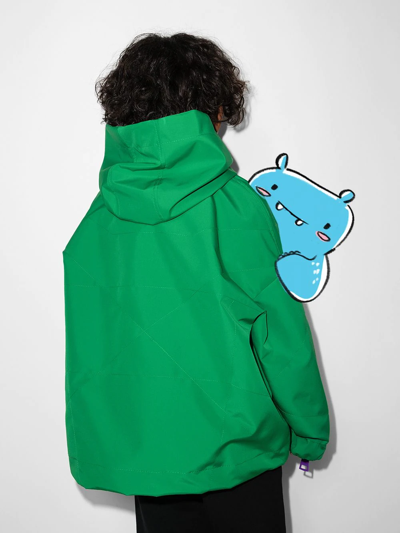 Shop Khrisjoy Zip-up Hooded Jacket In Green