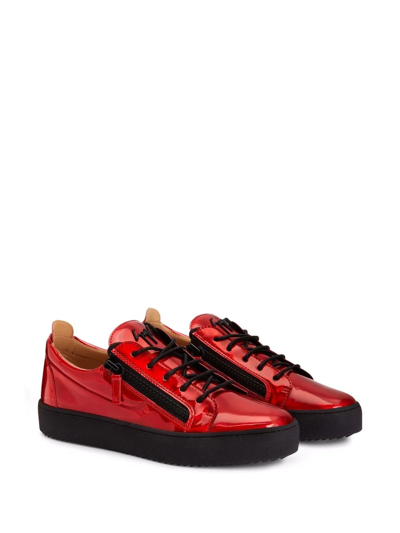 Giuseppe Zanotti Frankie Low-top Sneakers In Red