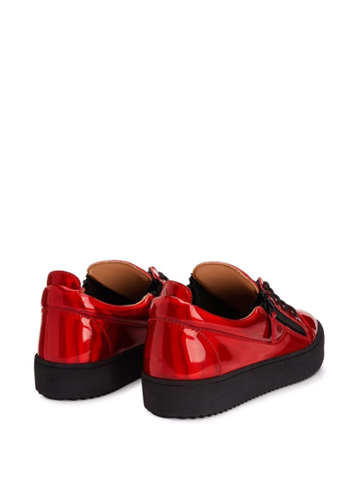 Giuseppe Zanotti Frankie Low-top Sneakers In Red