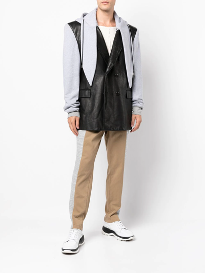 Romeo Hunte Panelled Drawstring Chinos In Brown