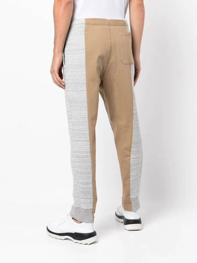 Shop Romeo Hunte Panelled Drawstring Chinos In Brown