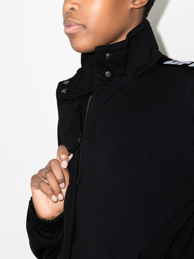Off-white Logo Print Track Jacket In Black