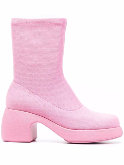Shop Camper Thelma Mid-heel Boots In Pink