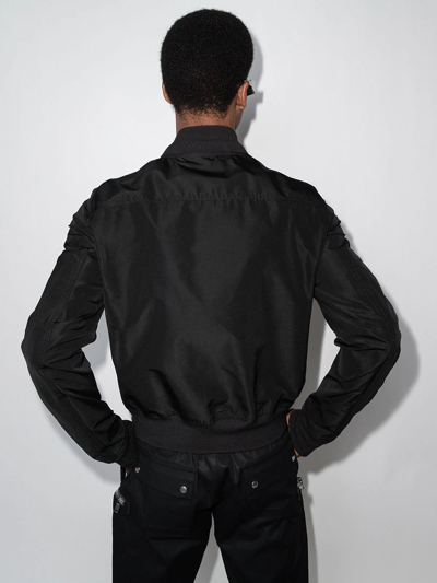 Shop Rick Owens Bauhaus Zip-detail Bomber Jacket In Black