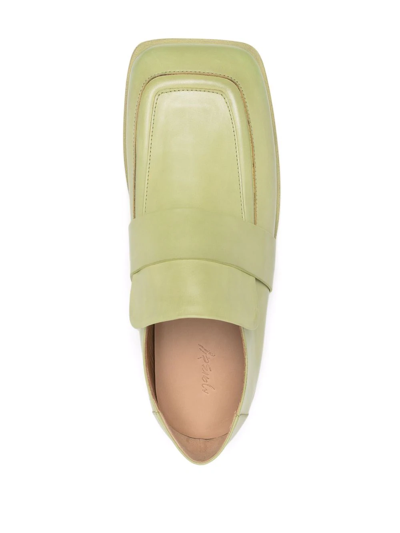 Shop Marsèll Square-toe Loafers In Green