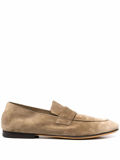 Shop Officine Creative Airto Suede Loafers In Neutrals