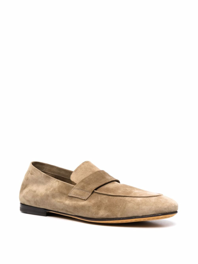 Shop Officine Creative Airto Suede Loafers In Neutrals