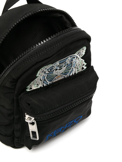 Shop Kenzo Mini Canvas Kampus Tiger Backpack In Black