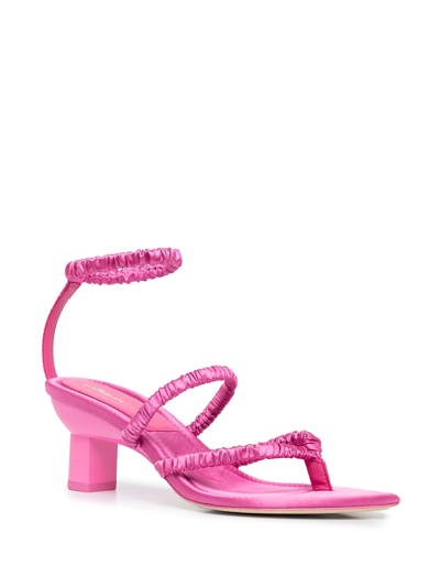 3.1 Phillip Lim Verona 60mm Strappy Satin Sandals In Red