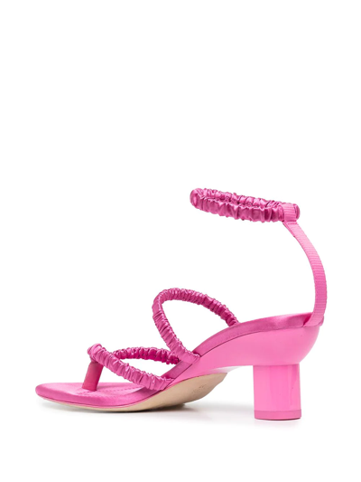 3.1 Phillip Lim Verona 60mm Strappy Satin Sandals In Red