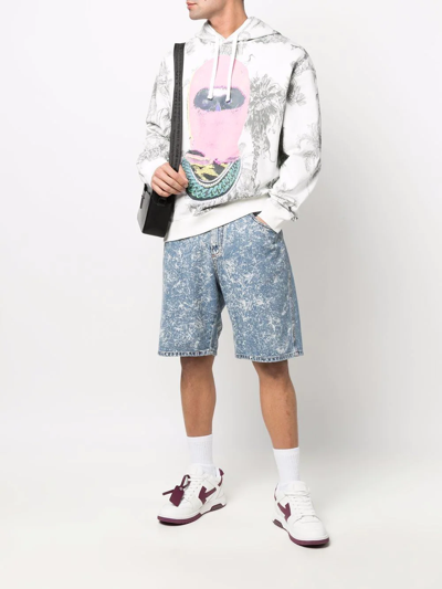 Ih Nom Uh Nit Graphic Palm-print Hoodie In White