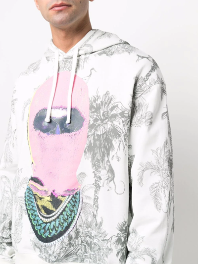 Ih Nom Uh Nit Graphic Palm-print Hoodie In White
