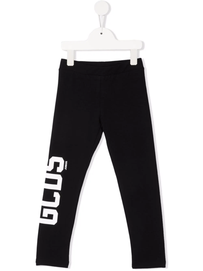 Shop Gcds Logo-print Track Pants In Black