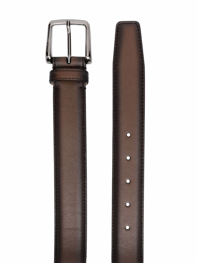 Shop Tod's Metal Buckle Belt In Brown