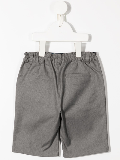 Familiar Elasticated Straight-leg Trousers In Grey