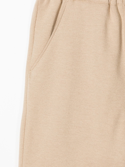 Shop Familiar Elasticated Straight-leg Trousers In Brown