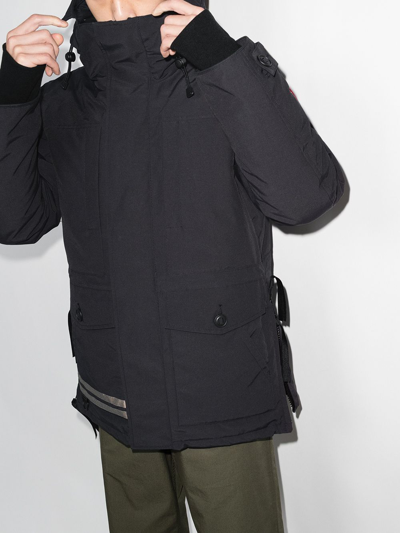 Shop Canada Goose Toronto Padded Hooded Jacket In Black