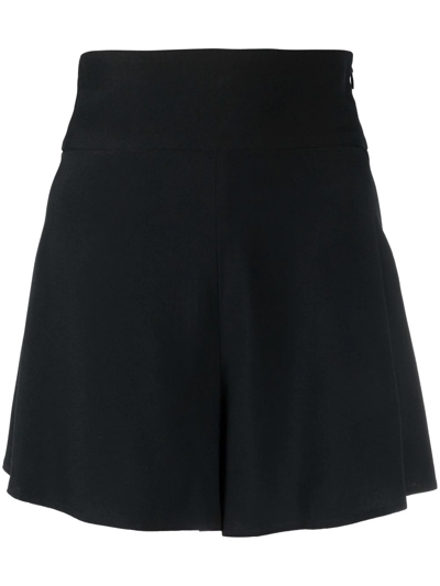 Shop Federica Tosi High-rise Fitted Shorts In Black